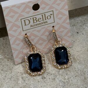 Gold and Blue Earrings